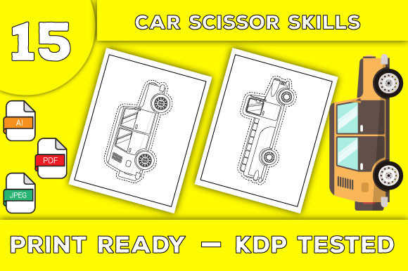 Car Scissor Skills Coloring Pages Amp for Local Branding