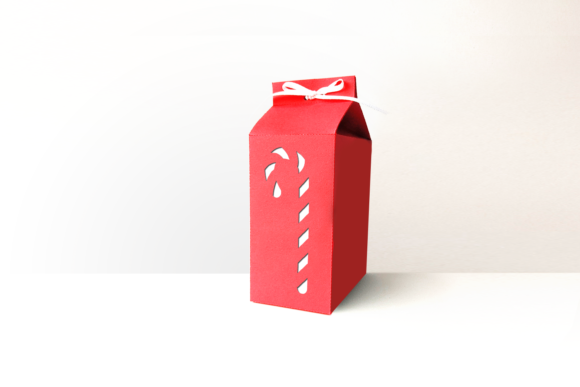 Christmas Candy Cane Milk Carton Box SVG Review