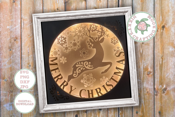 Christmas Stag 3D Shadow Box for Branding and Packaging