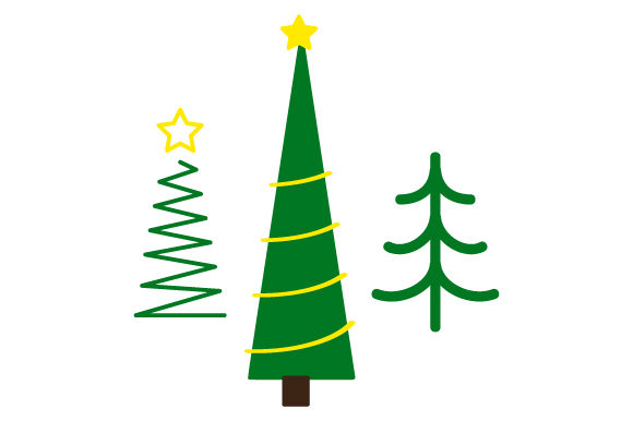 Doodle-style Christmas Trees for Festive Web Design