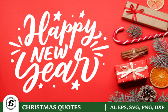Happy New Year Graphic Design Asset for Crafts and Content Publishing