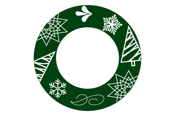 Intricate Cut Christmas Wreath for Branding and Marketing