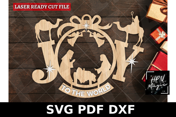 Joy to the World SVG Christmas Laser Cut for Winter Amp Projects