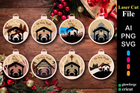Nativity Christmas Graphic Design Asset for Winter Amp Products