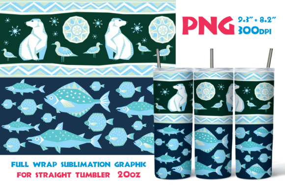 Sea Bear-Straight Tumbler 20oz Design for Crafts