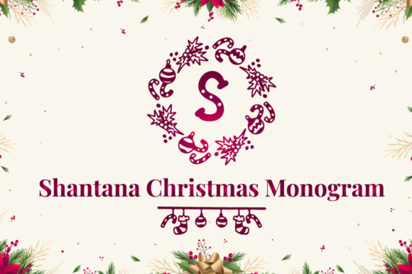 Shantana Christmas Monogram for Decorative Branding