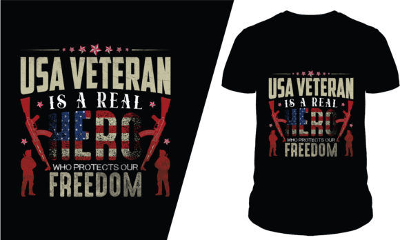 USA Veteran T-Shirt Design for Branding and Merchandise