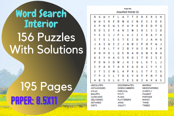 Word Search Book for KDP – A Creative Asset for Kdp Interiors