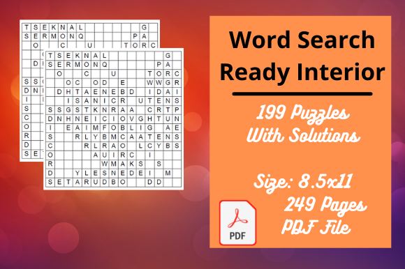 Word Search Kids Activity Book for Kdp Interiors