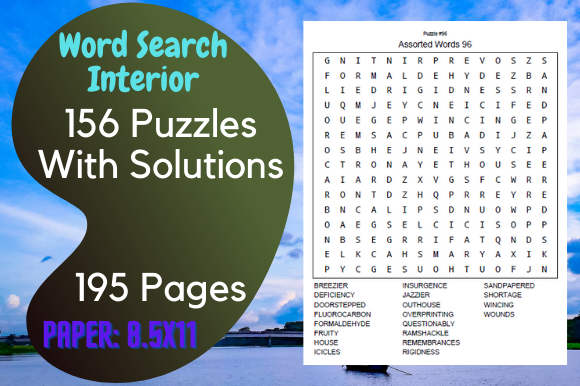 Word Search Puzzles Interior for Kdp Interiors